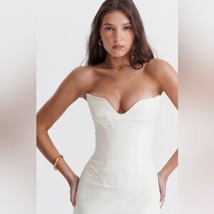 NWOT HOUSE OF CB 'Tamara' Ivory Strapless Corset Dress (Size XS-US 2-4)